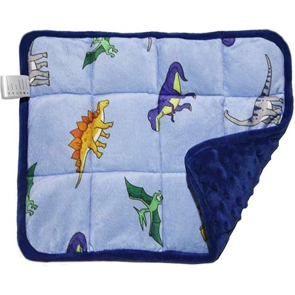 MAXTID 5lb Kids Weighted Lap Blanket Blue Dinosaur
