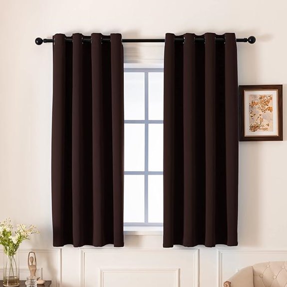 Pickluc Blackout Curtain 2 Panels Chocolate Brown