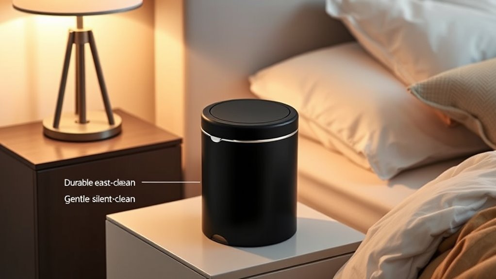 choosing the right bedside trash can