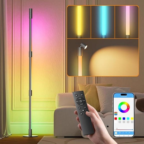 Nisocy RGBWIC LED Corner Floor Lamp with App