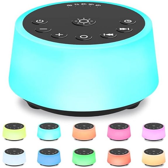 Color Noise Sound Machine with Night Light and Soothing Sounds