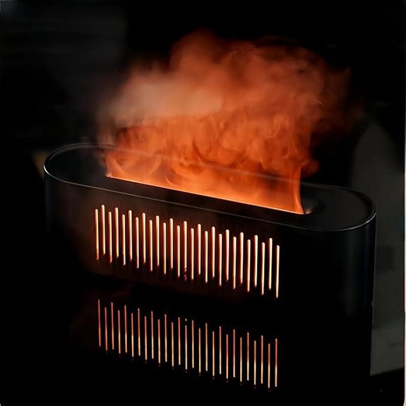 NEX&CO Black Fireplace Flame Diffuser with 7 Colors