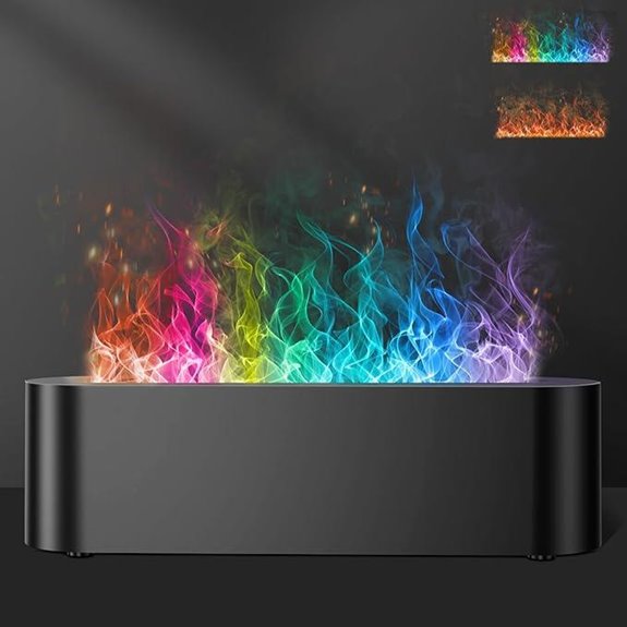 Colorful Flame Diffuser Humidifier with Auto Shutoff
