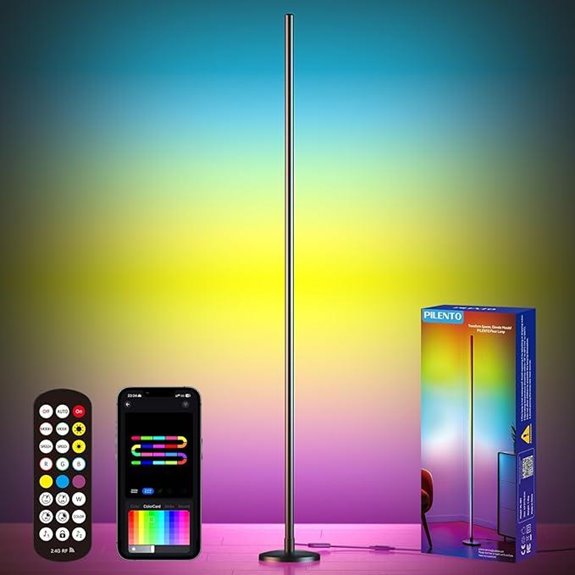 RGB LED Corner Floor Lamp with Music Sync