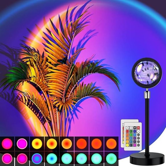 Sunset Projection LED Lights with Remote and Rainbow Modes