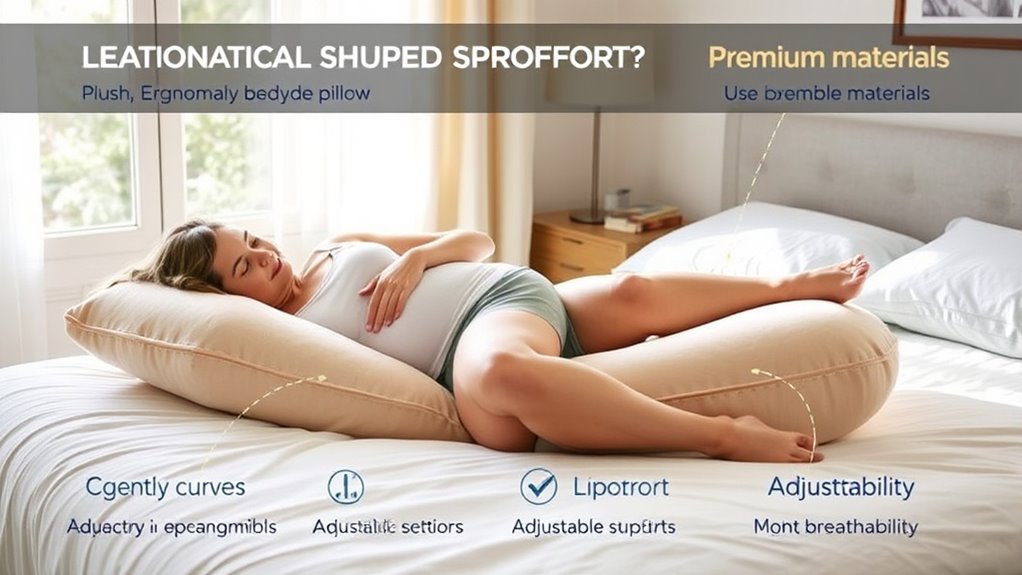 comfortable adjustable pregnancy pillow