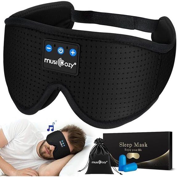 MUSICOZY 3D Bluetooth Sleep Headphones Eye Mask