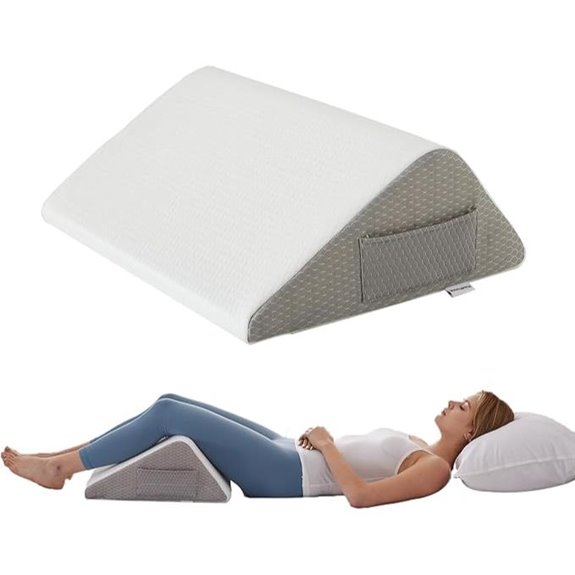 Bedluxe Knee Pillow for Back Sleep & Pain Relief