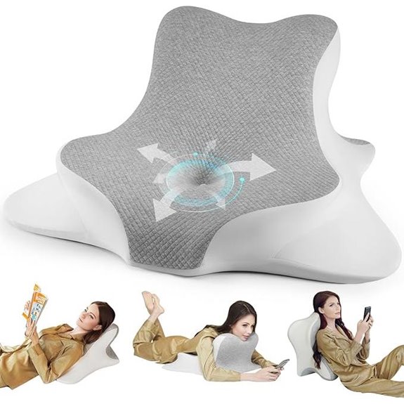 Ergonomic Memory Foam Reading Pillow with Support