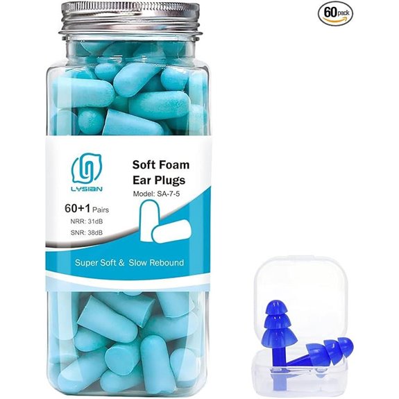 LYSIAN Soft Foam Earplugs for Sleep and Noise Blocking