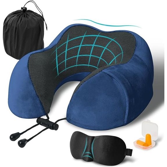 Travel Pillow Set with Eye Mask & Earplugs