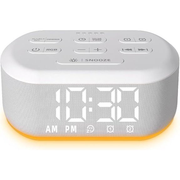 Small Digital Alarm Clock with Night Light and Sound