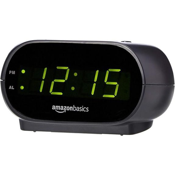 Amazon Basics Small Digital Alarm Clock with LED Display