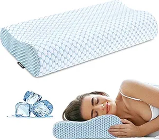 Contoured Memory Foam Cervical Pillow for Neck Support