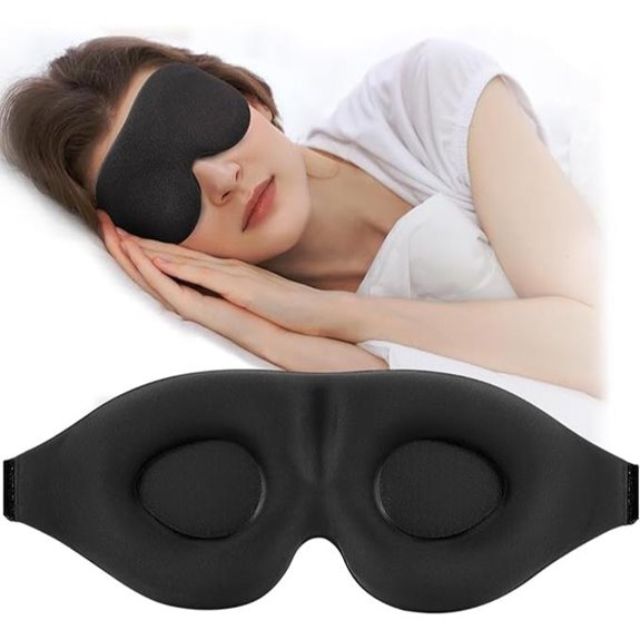 ZGGCD 3D Contoured Sleep Mask with Adjustable Strap