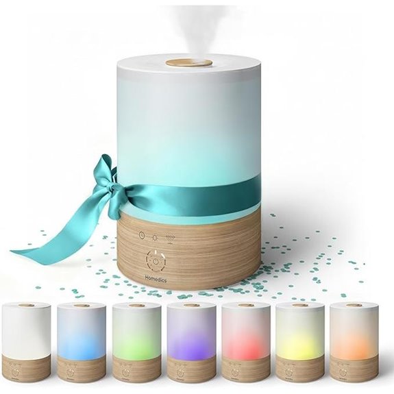 Homedics Cool Mist Ultrasonic Humidifier with Night Light