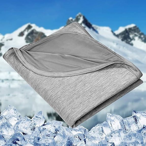 HOMFINE Cooling Blanket for Hot Sleepers (Grey 108x90)