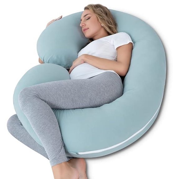 INSEN Pregnancy Pillow with Cooling Cover C-Shape
