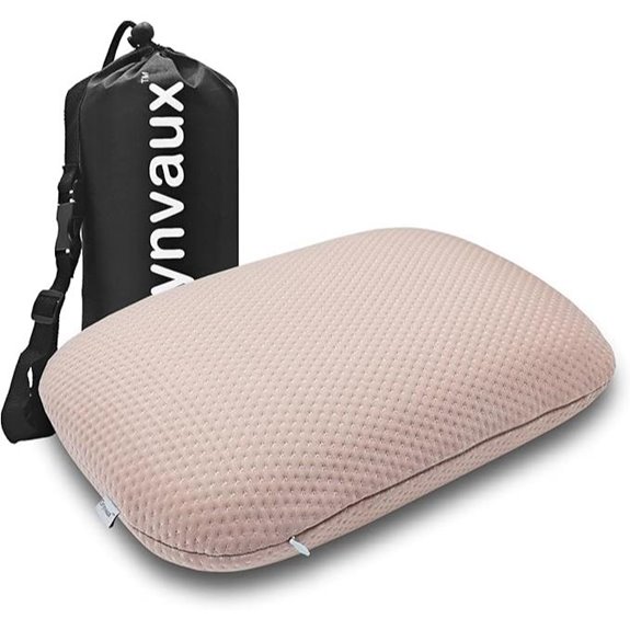 Cooling Memory Foam Travel Pillow with Cooling Fabric