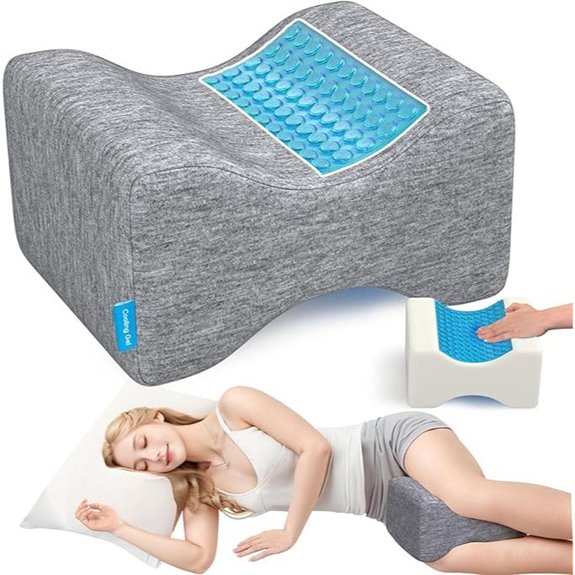 Knee Pillow for Side Sleepers with Cooling Gel