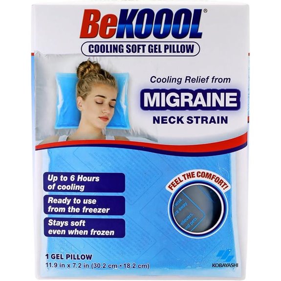 BeKOOOL Cooling Gel Pillow for Migraine and Fever