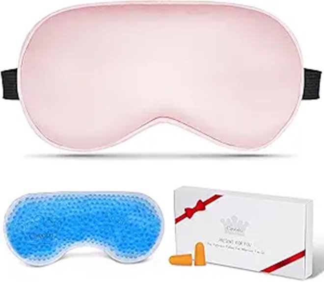 Cooling Silk Sleep Mask with Gel for Women