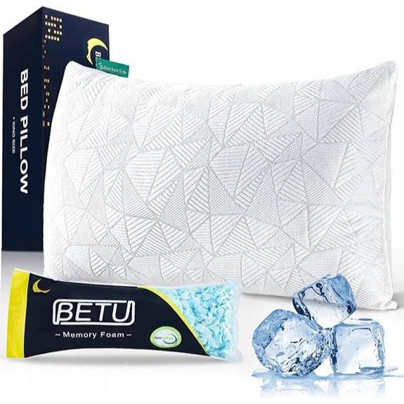 BETU Queen Cooling Memory Foam Pillow with Cover
