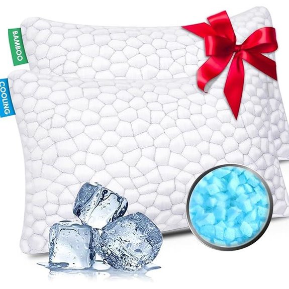 Cooling Queen Bed Pillows Set of 2 with Gel Cooling