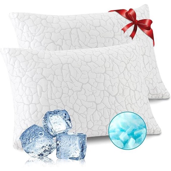 Cooling Shredded Memory Foam Pillows Queen Set of 2