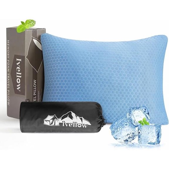 Ivellow Cooling Travel Pillow for Camping and Outdoor