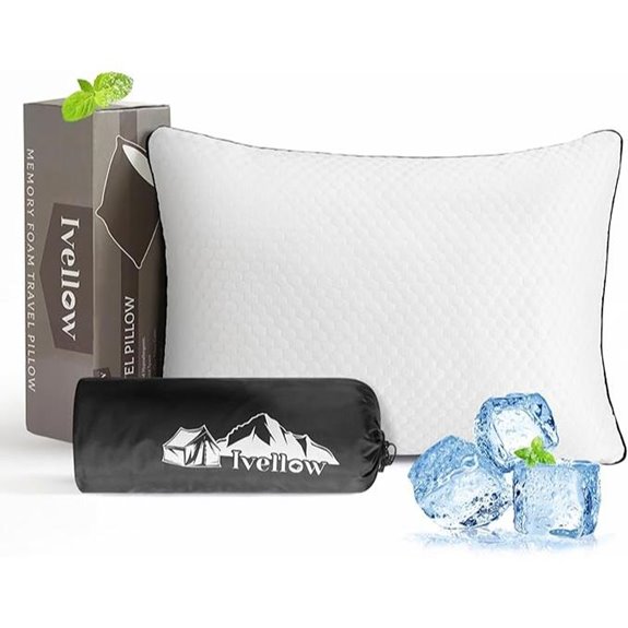 Ivellow Cooling Travel Pillow for Camping and Outdoors
