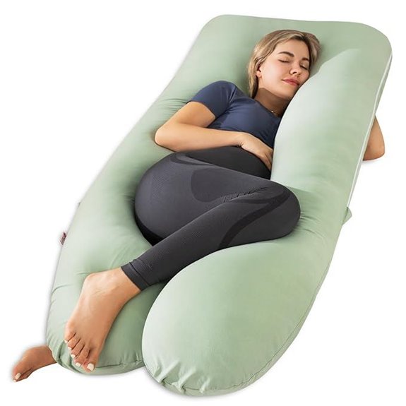 Meiz U-Shaped Pregnancy Pillow with Cooling Cover