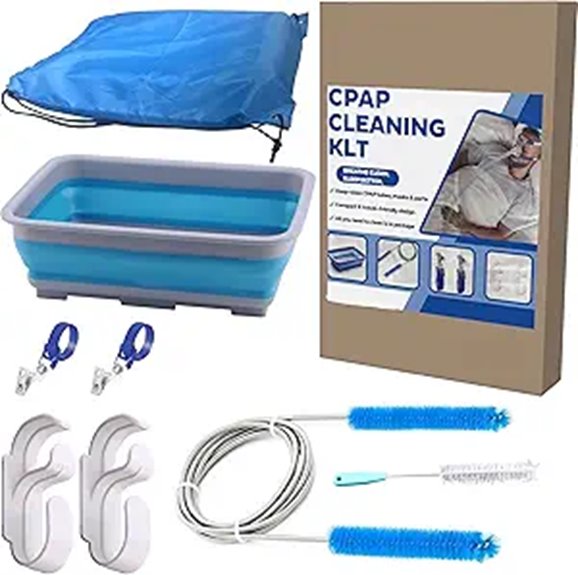 CPAP Cleaning Kit with Brushes Basin and Hangers
