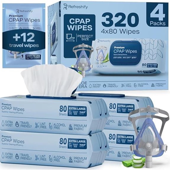 CPAP Mask Wipes (320 Count) + Travel Pack