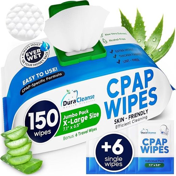 CPAP Mask Wipes 150 Count + Travel Sheets