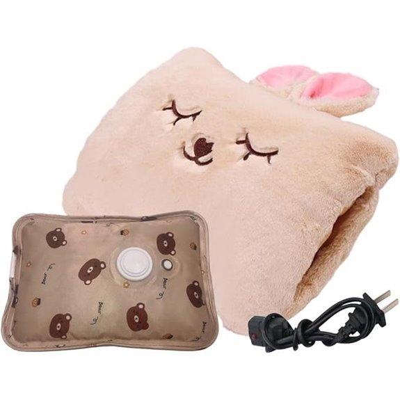 Cute Plush Bunny Hot Water Bottle & Hand Warmer