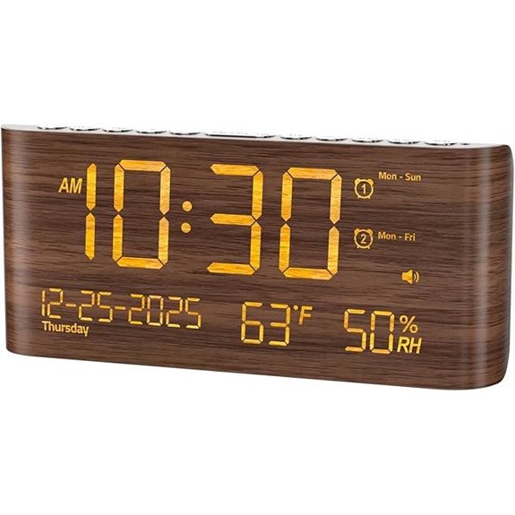 Mesqool Digital Alarm Clock with USB Charging