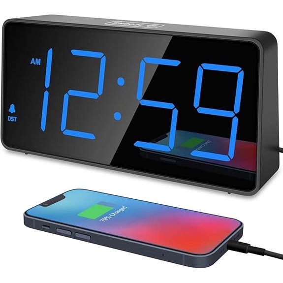 Peakeep Digital Alarm Clock with USB Charger