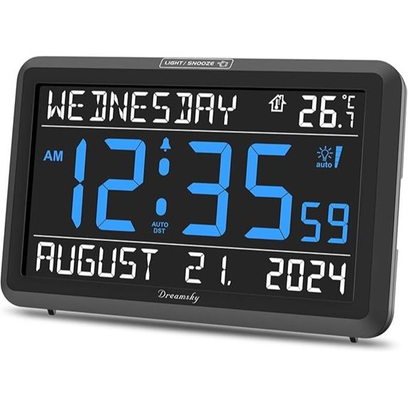 DreamSky Digital Clock with Date Alarm USB Dimmer
