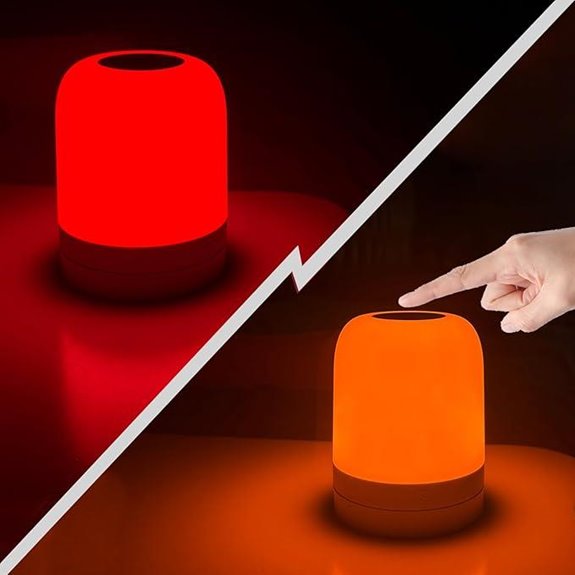 Amber & Red Dimmable Sleep Night Light with Blue Block