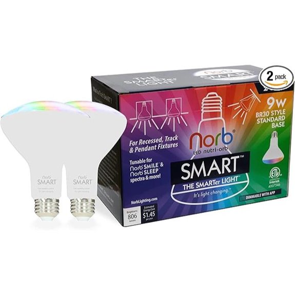 Norb Smart LED Bulb 2-Pack Dimmable Color & White