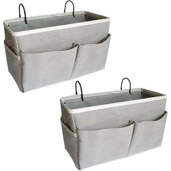 2-Pack Bedside Organizer for Dorms and Hospitals