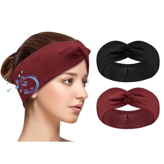 2-Pack Bluetooth Headband Headphones for Women