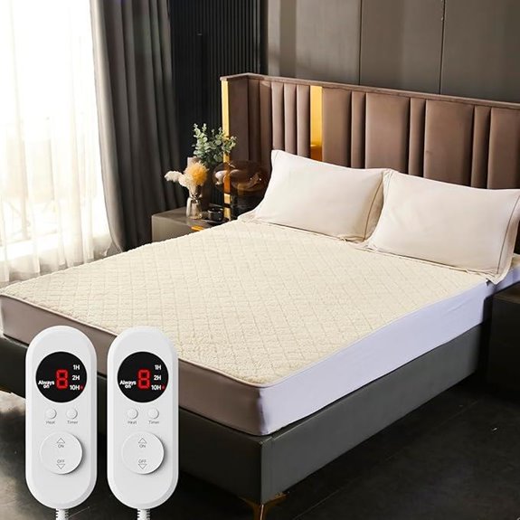 Heated King Mattress Pad with Dual Control