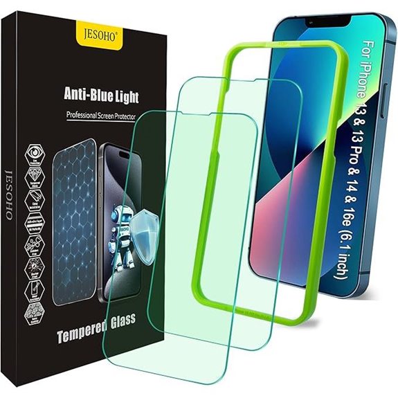 Blue Light Screen Protector for iPhone 13/14/16 (2 Pack)