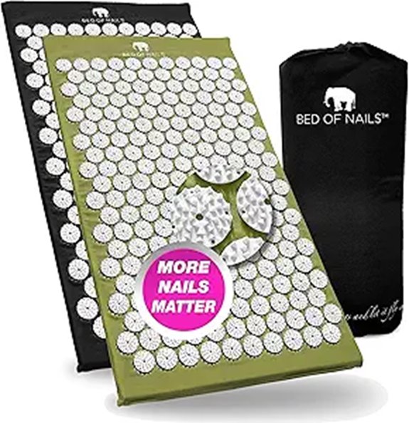 Bed of Nails Acupressure Mat 2-Pack for Pain Relief