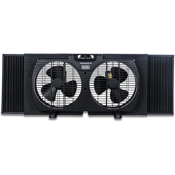 BLACK+DECKER Dual Window Fan with 2 Speeds