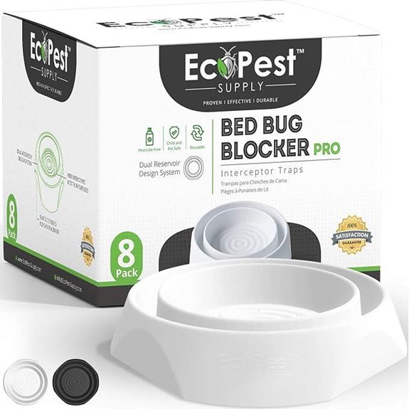 Bed Bug Interceptors (8 Pack) for Bed Legs