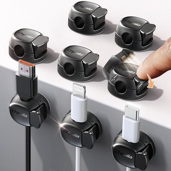 8-Pack Cord Organizer Clips for Cable Management