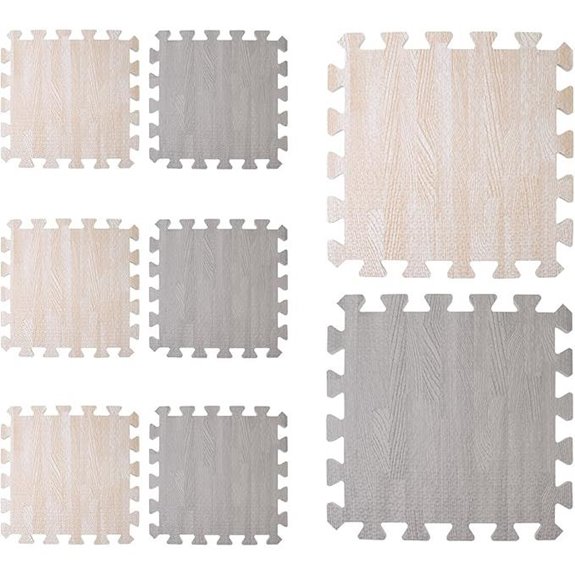 8 PCS Soundproof Interlocking Rug Pads Non-Slip Foam Cushions